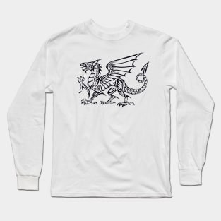 Tribal Dragon - Black Long Sleeve T-Shirt